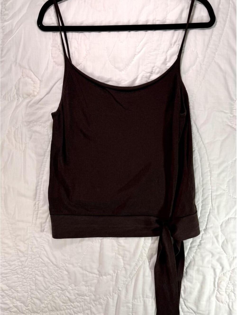 Banana Republic Brown tank top with tie detail. Size XL - Picture 3 of 8